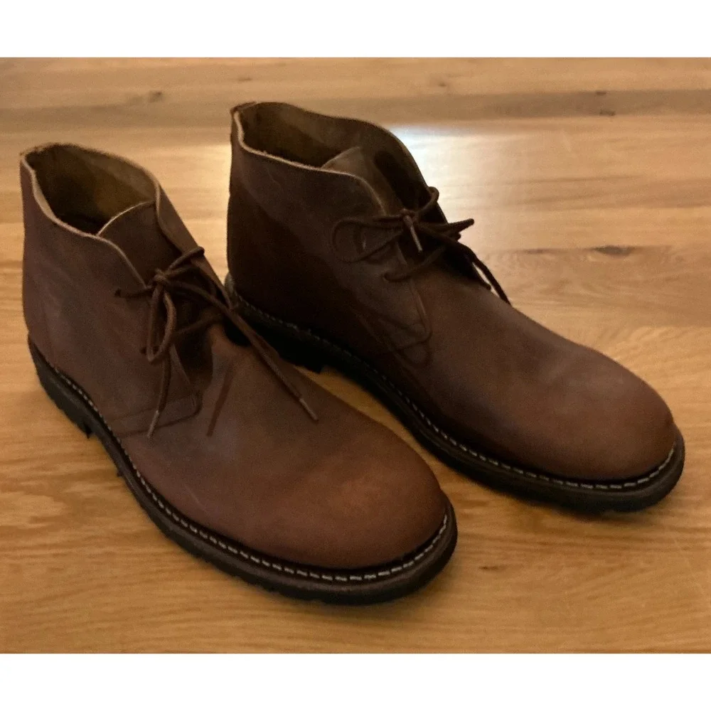 By The Mountain Handmade Portuguese Leather Chukka Boots Brown EU 44 US‎ ~10